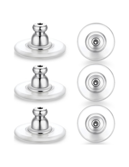 6 Piezas Respaldo de Aretes Grandes Formulen 12mm Hipoalergénico
