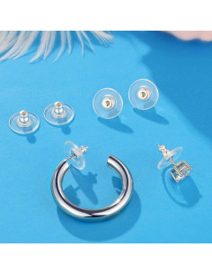 6 Piezas Respaldo de Aretes Grandes Formulen 12mm Hipoalergénico 2