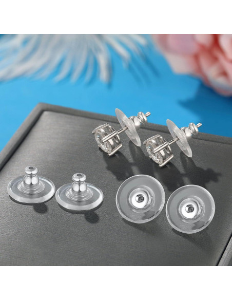 6 Piezas Respaldo de Aretes Grandes Formulen 12mm Hipoalergénico