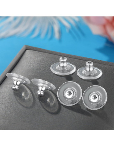 6 Piezas Respaldo de Aretes Grandes Formulen 12mm Hipoalergénico