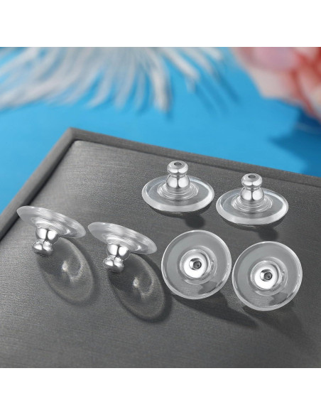 6 Piezas Respaldo de Aretes Grandes Formulen 12mm Hipoalergénico