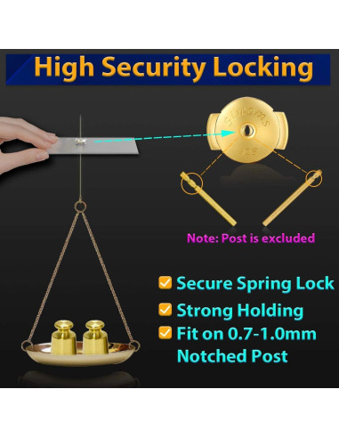 Respaldos de Aretes Hipoalergénicos Siwoms Oro 14K 8mm 4 Pairs