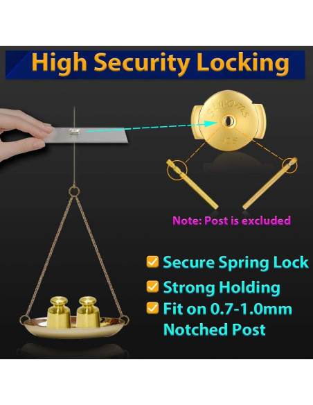 Respaldos de Aretes Hipoalergénicos Siwoms Oro 14K 8mm 4 Pairs