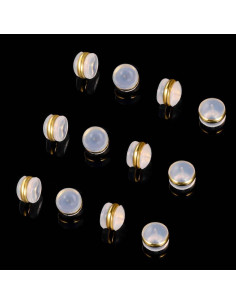 6 Pares de Respaldos de Aretes VOLUKA Hipoalergénicos Dorados 2