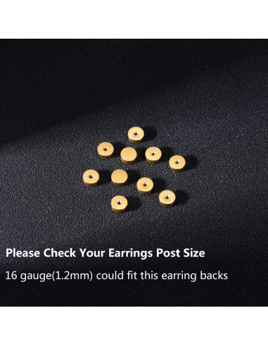 Soportes de Pendientes de Acero Inoxidable AOEDEJ 8 Pares 1.2mm