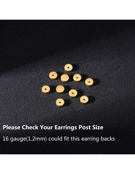 Soportes de Pendientes de Acero Inoxidable AOEDEJ 8 Pares 1.2mm