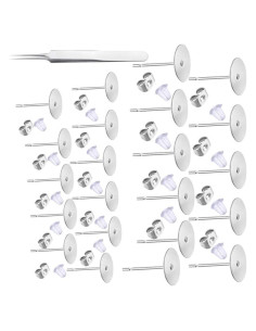 1200 Piezas Pines de Pendientes Acero Inoxidable Waybas