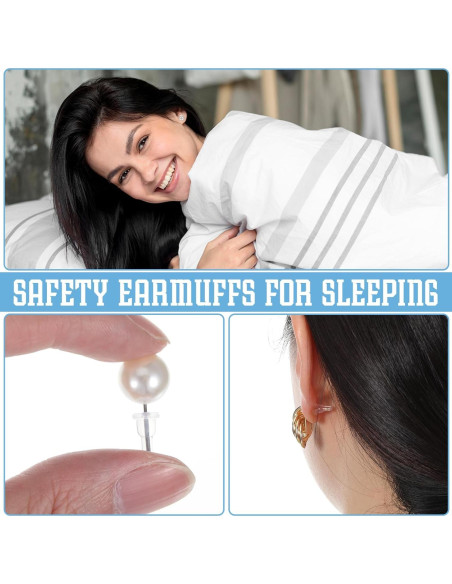 50 Respaldos de Aretes de Silicona Transparentes Teaaha