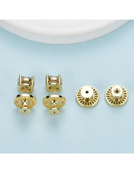 Resortes para Pendientes JIACHARMED Oro 18K 4 Piezas Hipoalergénicos