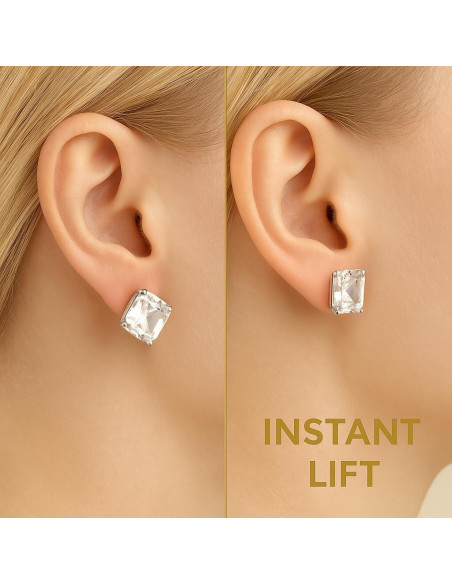 Soportes Elevadores para Pendientes Anchora - Silicona 18K Oro 6 Pcs