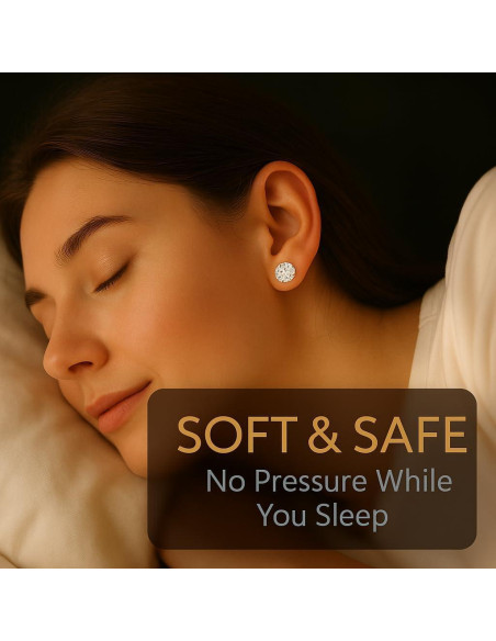 Soportes Elevadores para Pendientes Anchora - Silicona 18K Oro 6 Pcs