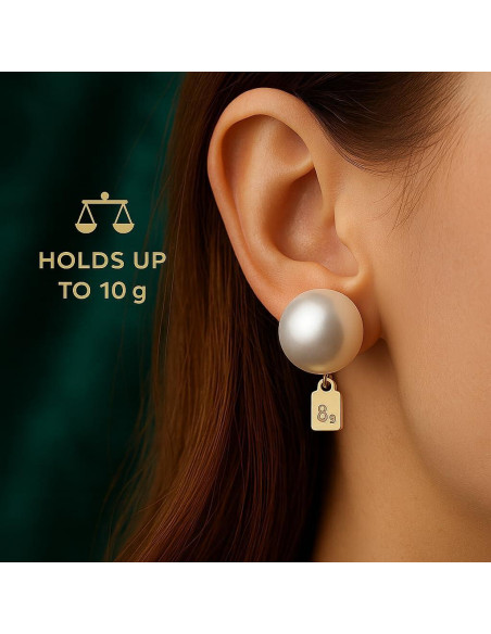 Soportes Elevadores para Pendientes Anchora - Silicona 18K Oro 6 Pcs