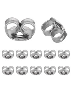 Respaldos de Aretes Hipoalergénicos PATIKIL 12 Pcs Titanio 5x4.5mm