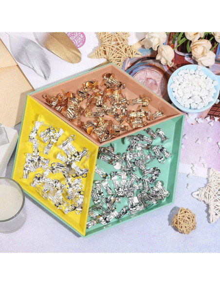 Kit de Joyería Hicarer 350 Piezas Clips y Almohadillas DIY