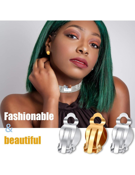 Kit de Joyería Hicarer 350 Piezas Clips y Almohadillas DIY