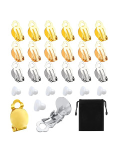 Juego de Aretes Clip No Perforados SANNIX 60 Piezas 3 Colores