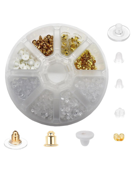 Tapones de Seguridad para Pendientes EastyGold - 400 Piezas Tapones de Seguridad para Pendientes EastyGold - 400 Piezas