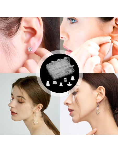 600 Tapones de Aretes de Silicona Hipoalergénicos Gaprumi
