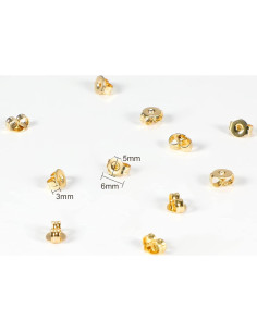 Respaldo de Pendientes Dorados Tasodin 12pcs Acero Inoxidable 2