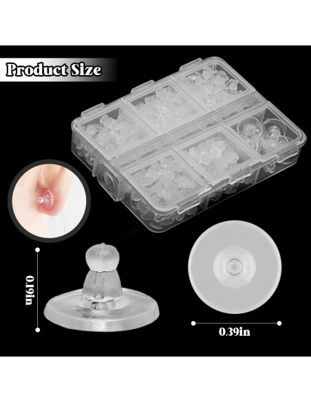 600 Tapones de Aretes de Silicona Hipoalergénicos Gaprumi