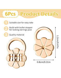 6 Respaldos Elevadores de Pendientes Aysatogc Dorado Ajustables 2