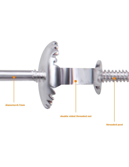 12 Respaldo de Aretes con Tornillo Hmjpng Oro 18K y Plata 925