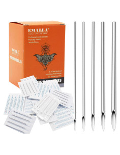 Kit de Perforación de Orejas y Nariz Romlon 50 Piezas Acero Inoxidable
