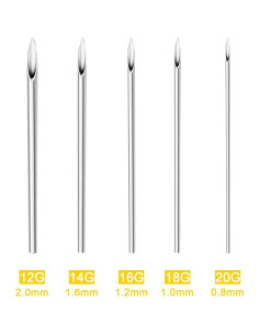 Kit de Perforación de Orejas y Nariz Romlon 50 Piezas Acero Inoxidable 2