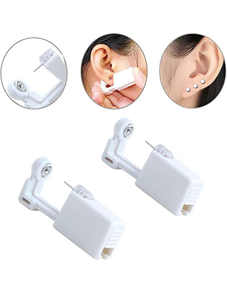 Kit 2 Pistolas de Perforación de Orejas QIXINWANG Plata