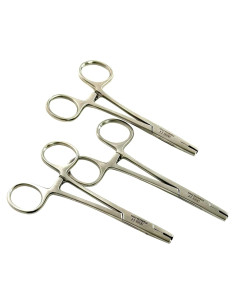 Pinzas Hemostáticas WSI para Piercings - Acero Inoxidable 3-5mm