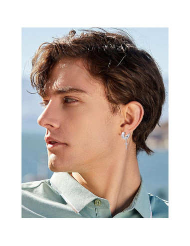 Conjunto 7 Pares Pendientes Magnéticos Acero Inoxidable Ofeiyaa