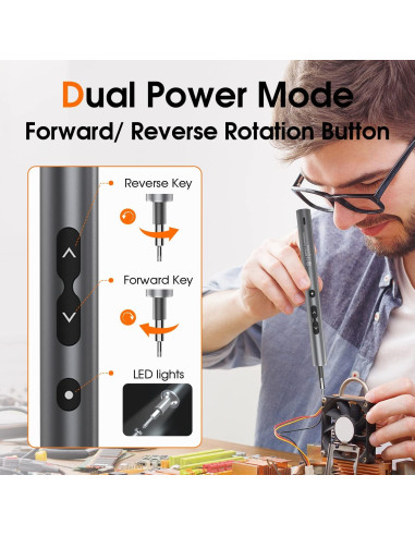 Destornillador Eléctrico UF-TOOLS 62 en 1 Recargable