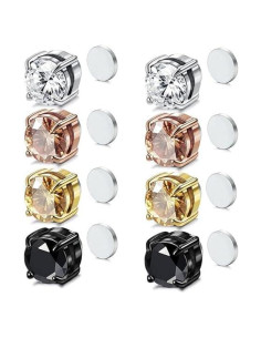 Pendientes Magnéticos Hipoalergénicos Airokiy - Set 4 Pzas Multicolor