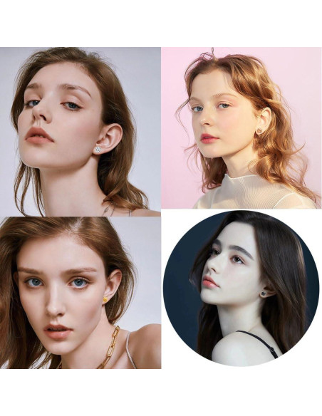 Pendientes Magnéticos Hipoalergénicos Airokiy - Set 4 Pzas Multicolor