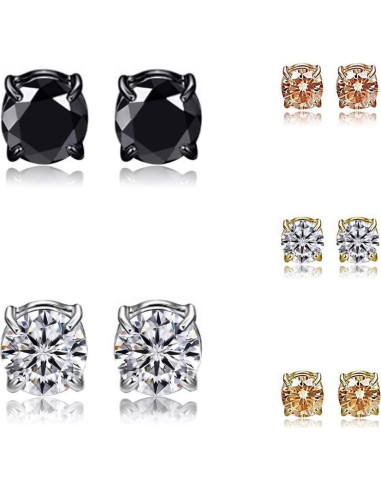 Pendientes Magnéticos Hipoalergénicos Airokiy - Set 4 Pzas Multicolor