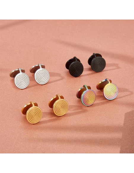 Pendientes de Presión UNICRAFTALE Acero Inoxidable 4 Colores