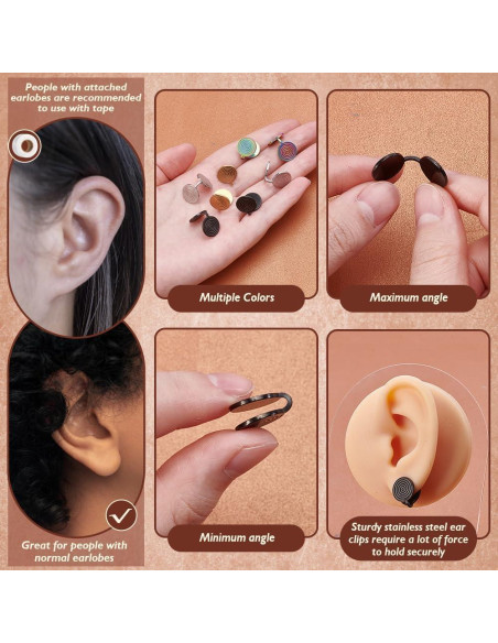 Pendientes de Presión UNICRAFTALE Acero Inoxidable 4 Colores