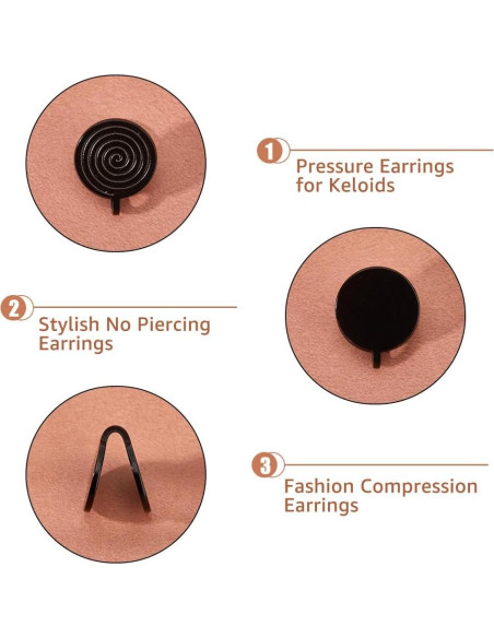 Pendientes de Presión UNICRAFTALE Acero Inoxidable 4 Colores