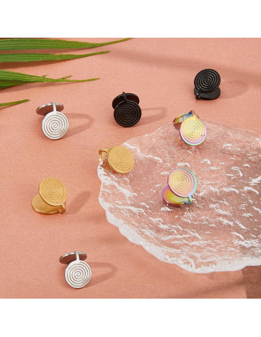 Pendientes de Presión UNICRAFTALE Acero Inoxidable 4 Colores