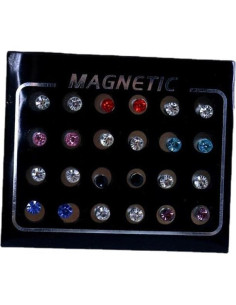 Pendientes Magnéticos de Cristal NC 24 Pcs 4mm Sin Perforación 2