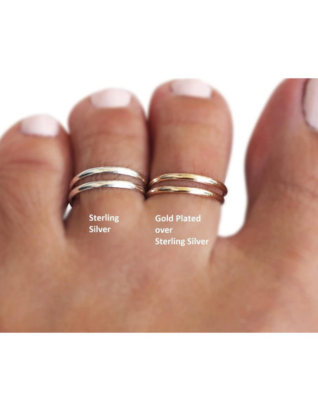 Anillo ajustable de doble banda dorada MiYa Creations