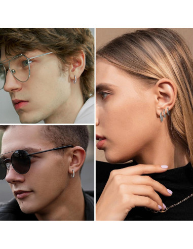 Pendientes Clip Hipoalergénicos YADOCA 8 Piezas Sin Perforación