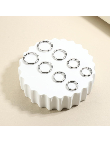 Pendientes Clip Hipoalergénicos YADOCA 8 Piezas Sin Perforación Pendientes Clip Hipoalergénicos YADOCA 8 Piezas Sin Perforación