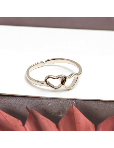 Anillo de Dedo de Plata Esterlina 925 LeCalla Ajustable 5mm Anillo de Dedo de Plata Esterlina 925 LeCalla Ajustable 5mm