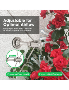 Kit de Enrejado VIVOSUN 20 Soportes Ajustables 30 m Cuerda 2