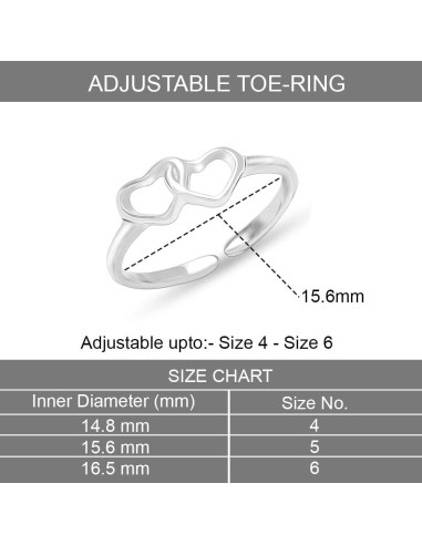 Anillo de Dedo de Plata Esterlina 925 LeCalla Ajustable 5mm