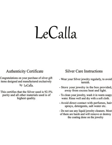 Anillo de Dedo de Plata Esterlina 925 LeCalla Ajustable 5mm