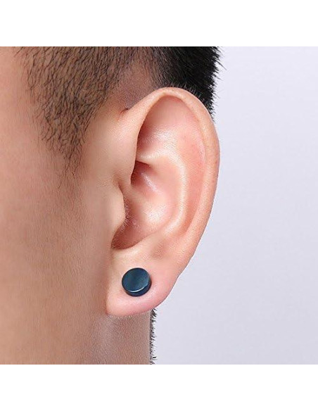 Pendientes Magnéticos de Acero Inoxidable 5 Pares 8mm SHENRAN