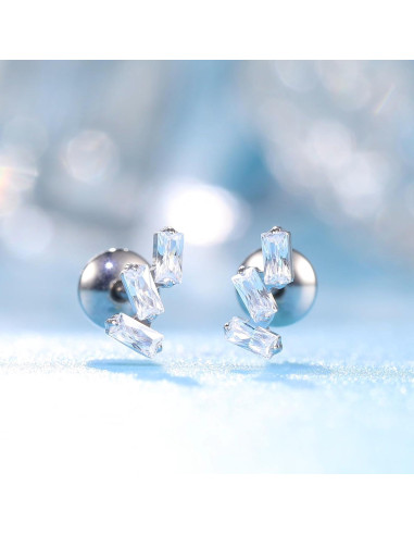 Pendientes de Titanio Hipoalergénicos Limerencia 20G Respaldo Tornillo