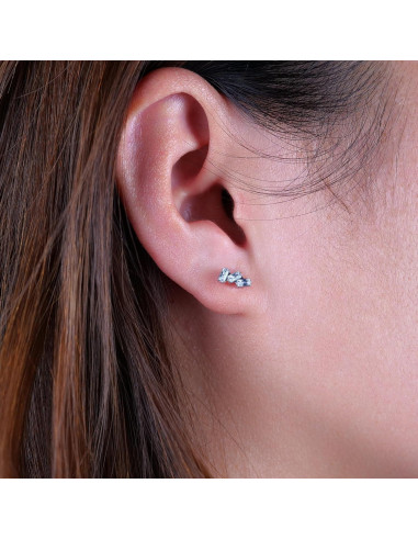 Pendientes de Titanio Hipoalergénicos Limerencia 20G Respaldo Tornillo